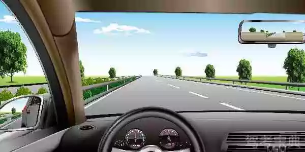 如图所示，在高速公路同方向两条机动车道左侧车道行驶，应保持什么车速？