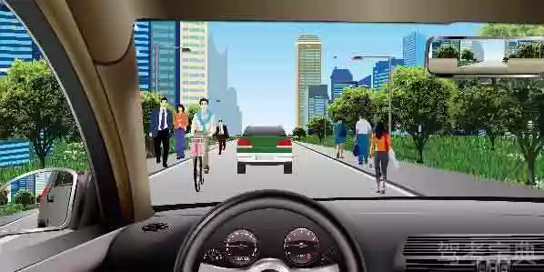 如图所示，机动车在这样的城市道路上行驶，最高的行驶速度不得超过50公里/小时。