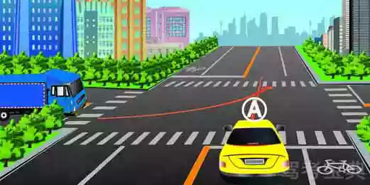 如图所示，驾驶机动车在路口前遇到这种情况时，A车具有优先通行权。