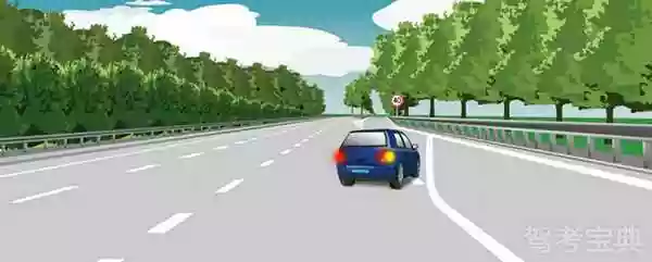 这辆小型载客汽车驶离高速公路行车道的方法是正确的。